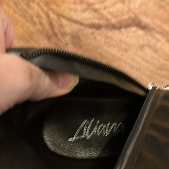 Liliana Black and Red Women's thigh high moto heeled Boots size 8 - Picture 7 of 7